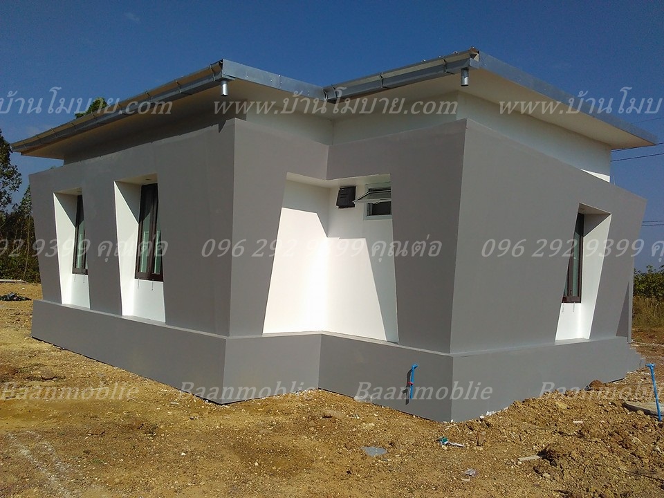 บ้านโมเดิร์นขนาด 8*7.5 ระเบียง 1.5*5 เมตร (3ห้องนอน 2ห้องน้ำ 1ห้องนั่งเล่น 1ห้องครัว)