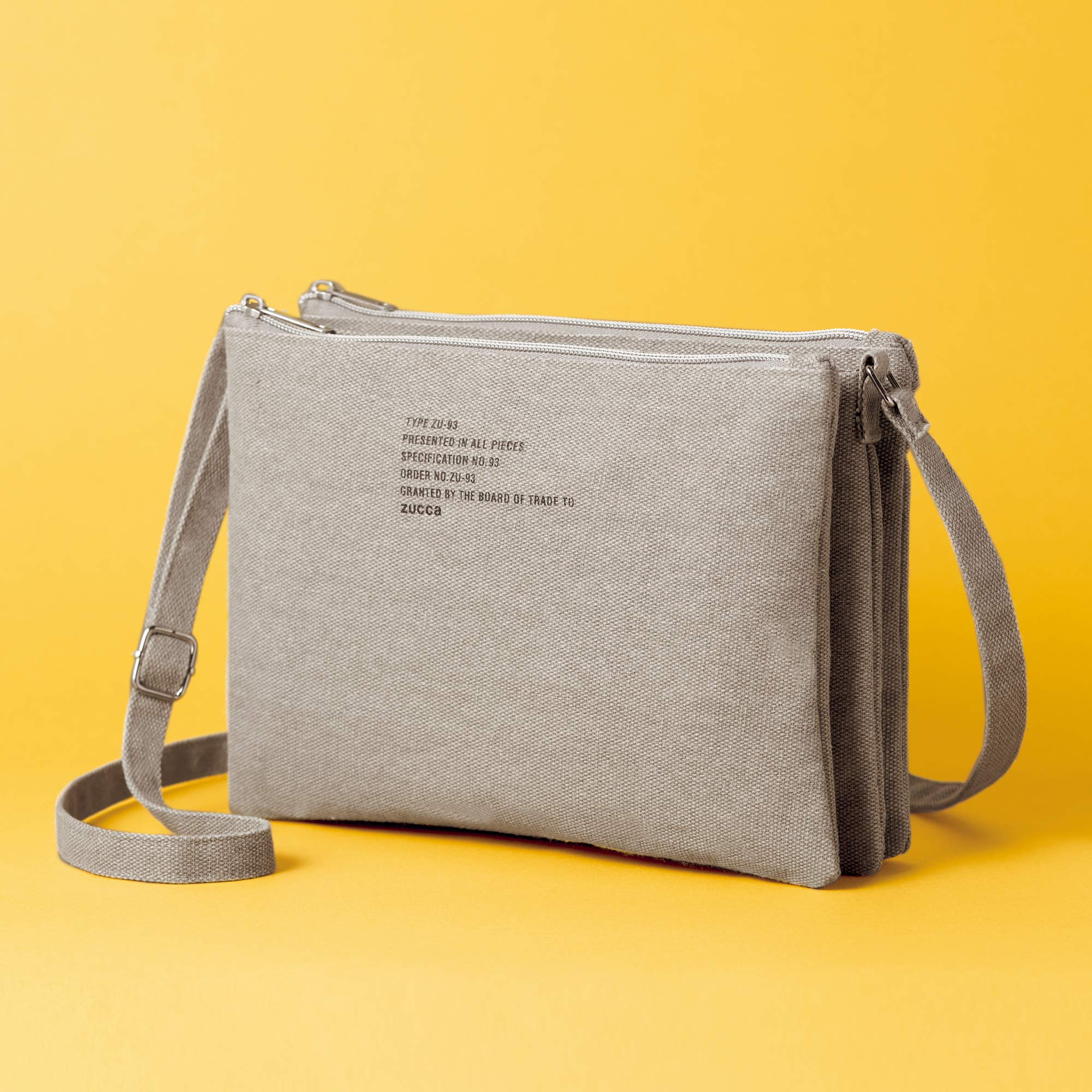 (มีกล่อง) Zucca Classy Multi-Pochette กระเป๋าสะพายมีหลายช่องซิบและช่องใส่ของ