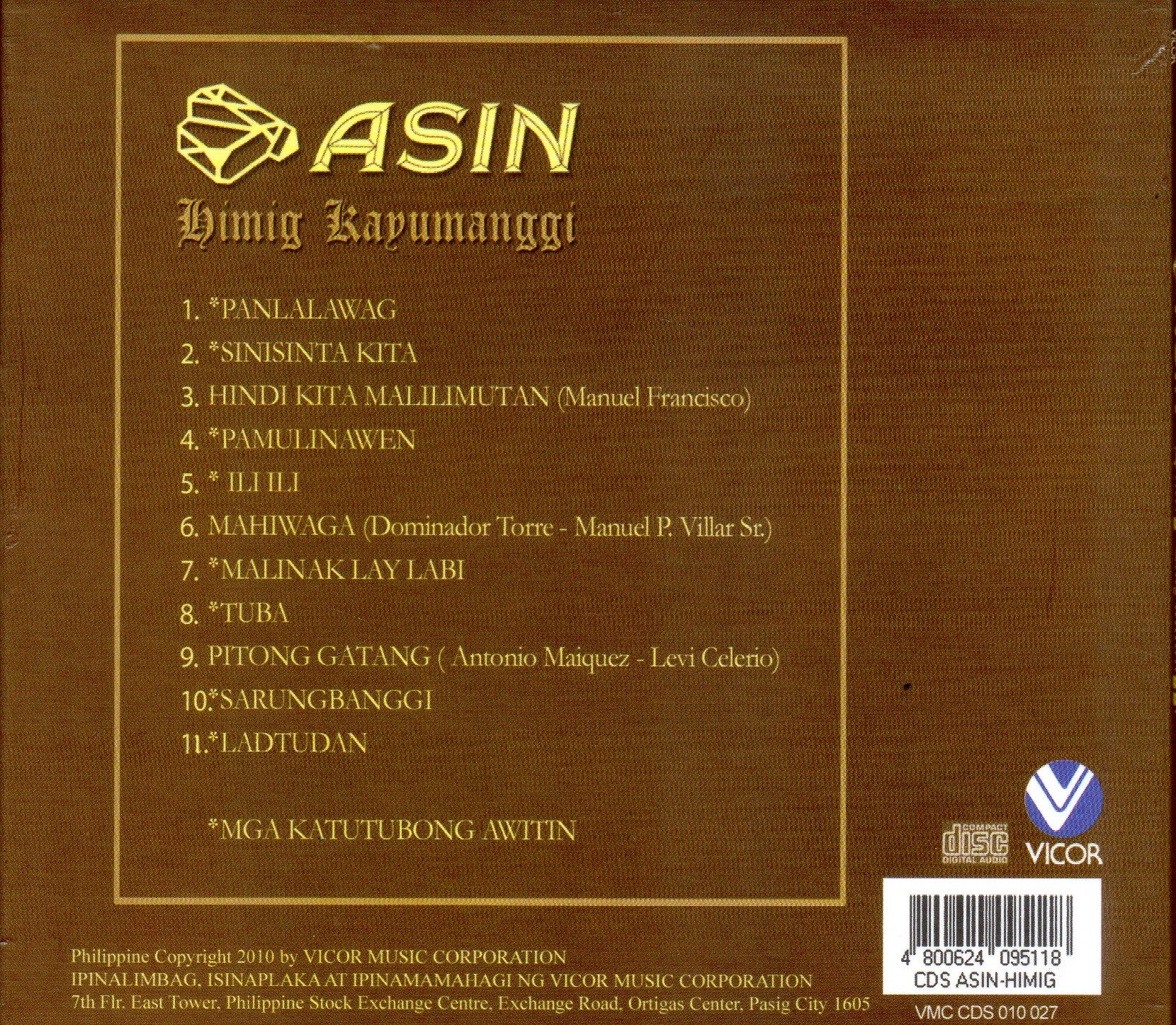 CD,Asin - Himig Kayumanggi 1 (2010)(Philippines)