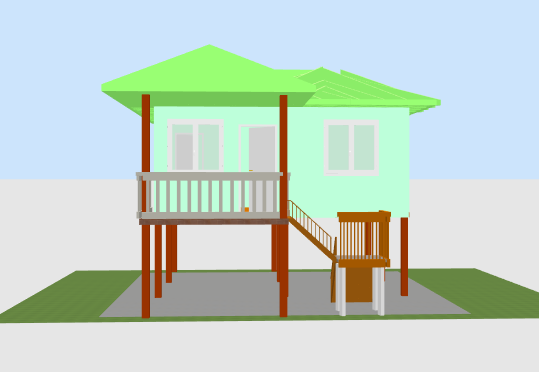 บ้านโมบายขนาด 6*6 เมตรระเบียง 3*3 เมตร (2ห้องนอน 1ห้องน้ำ 1ห้องรับเเขก 1ห้องครัว)