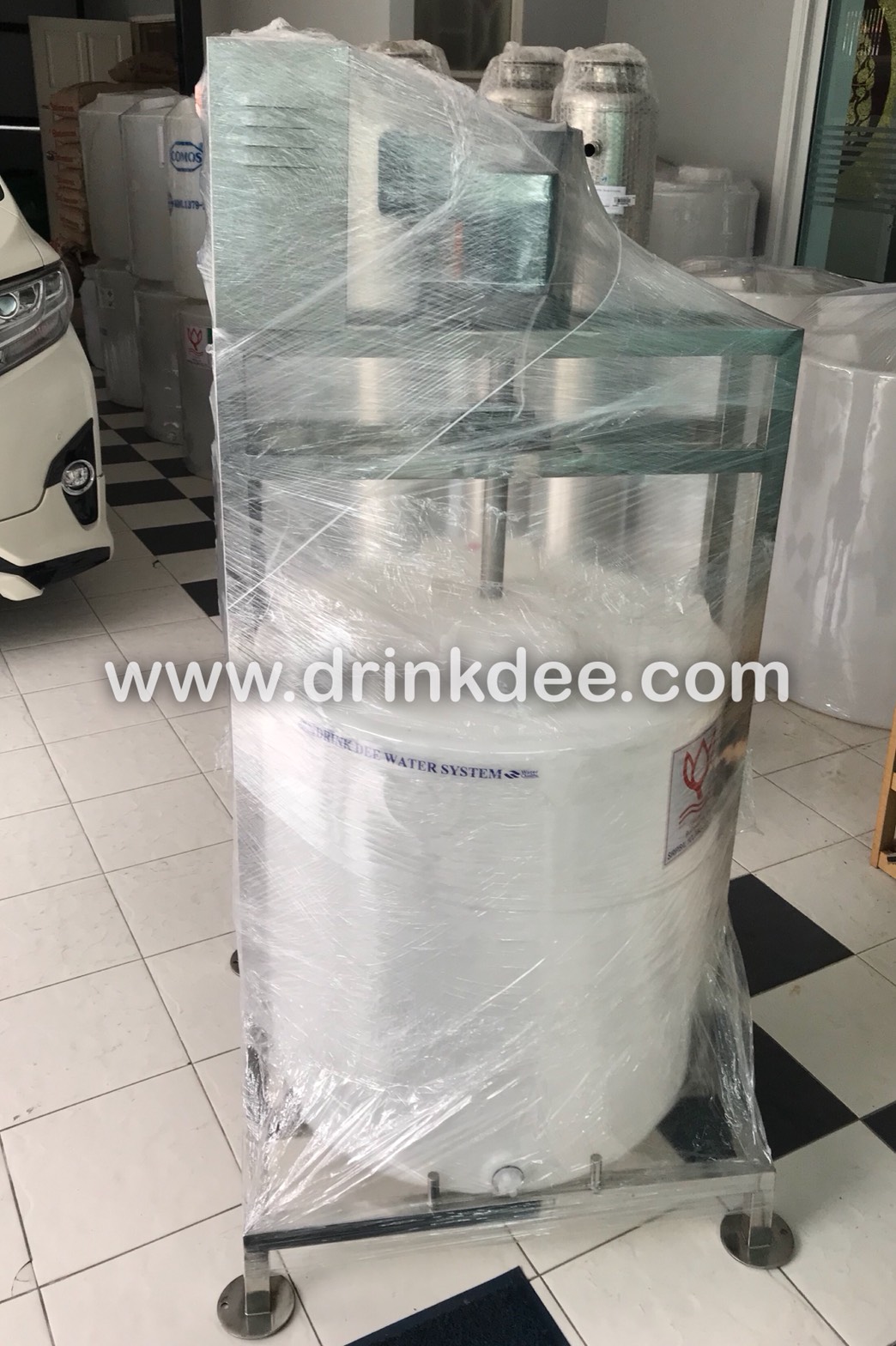 ถัง PE 200 ลิตร ผสมเคมี (โครงสแตนเลส) 1 Hp