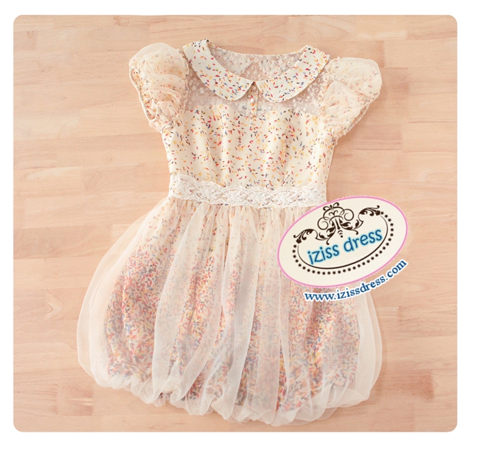 **หมดค่ะ** เดรสคอบัวตัดต่อช่วงอกด้วยผ้าโปร่งสวยหวาน กระโปรงบอลลูน