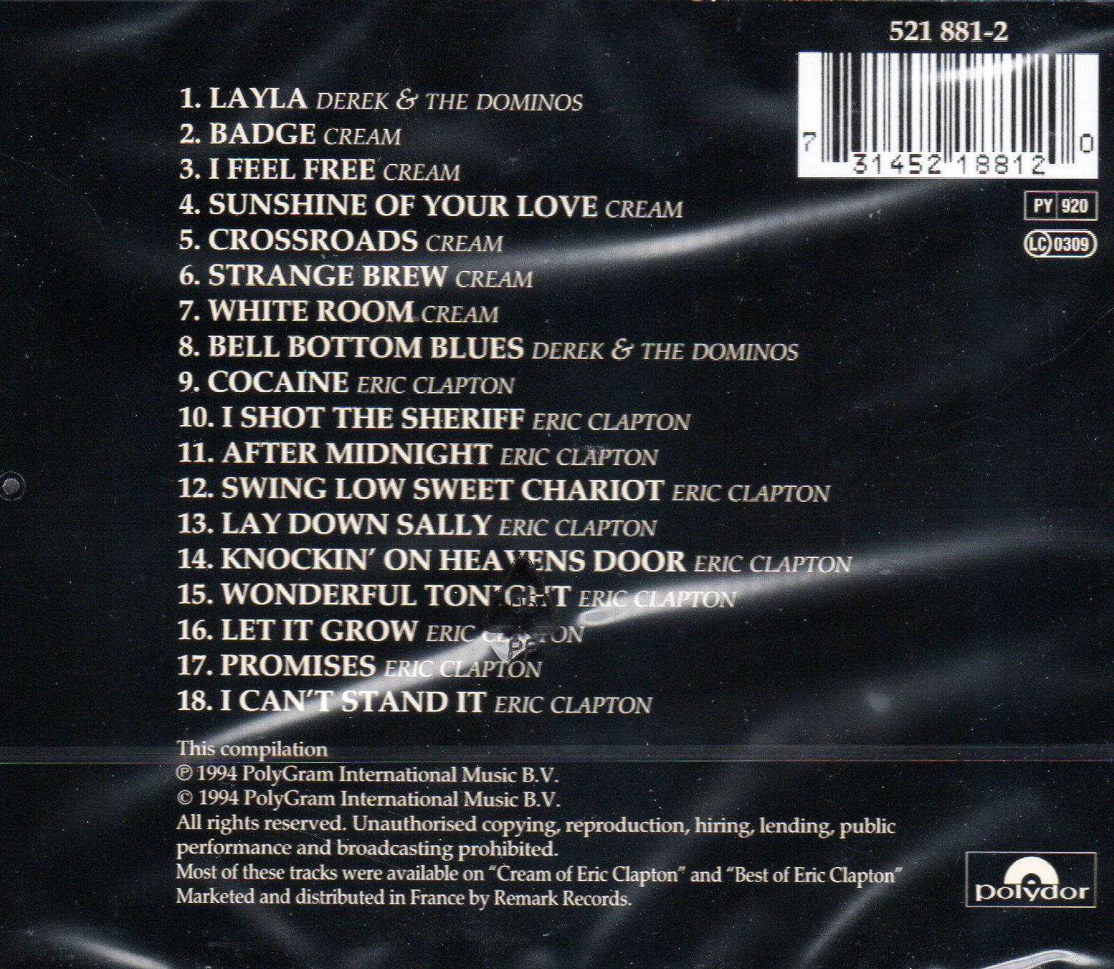 CD,Eric Clapton - The Cream Of Clapton (1994)