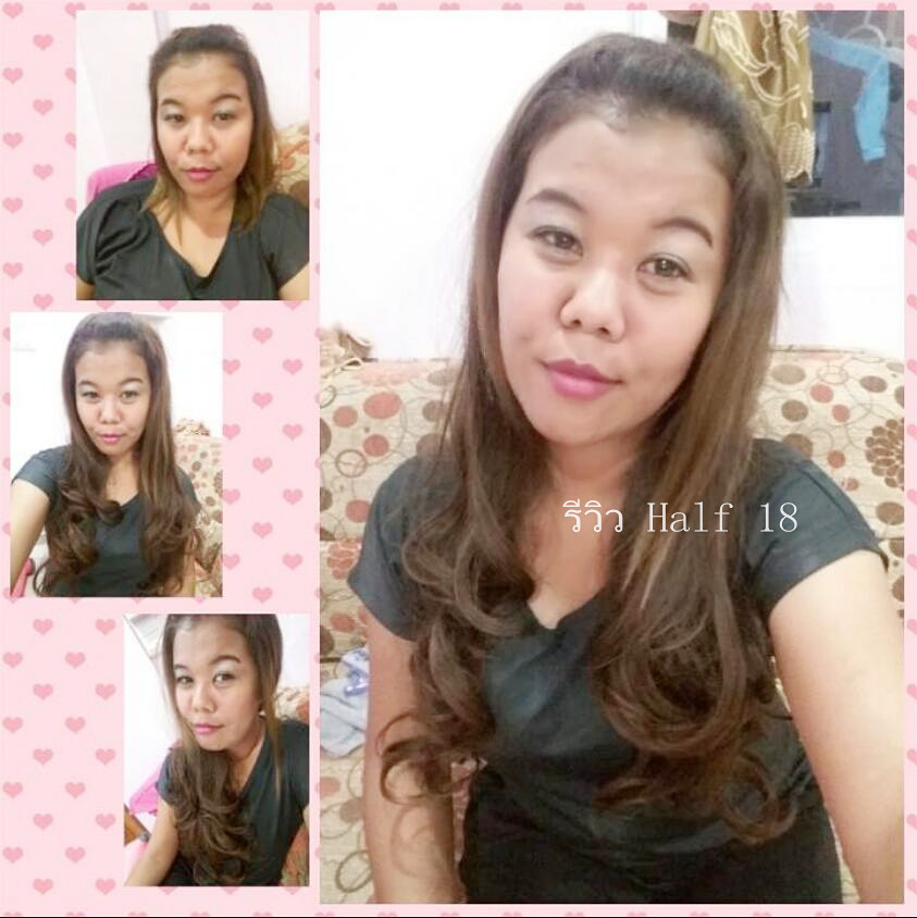 Half 18 วิกครึ่งหัวลอน U เเบบซ่อนรอยต่อ ( ทรงผมเเละเส้นผมเหมือนจริงเกือบ 100% )