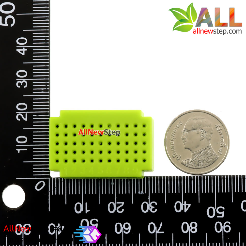 Breadboard แบบ Block ขนาดเล็ก 55 จุด สีเขียว