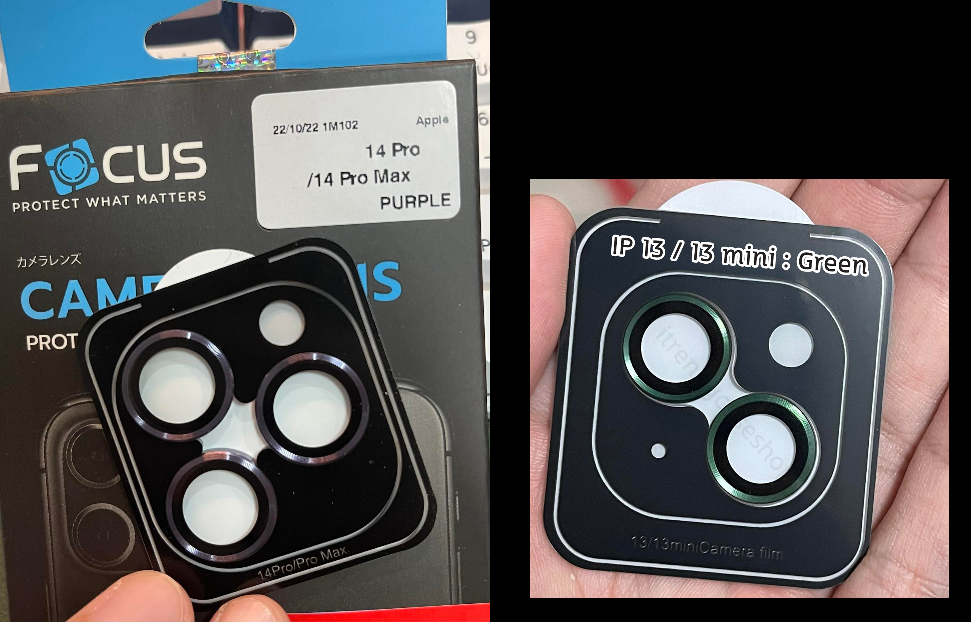 Focus IRON RING Lens Camera แหวนกันรอยเลนส์กล้อง ใช้สำหรับ iPhone 14 Pro Max 14 Plus 13 Pro Max 13 mini ใบกำกับภาษี