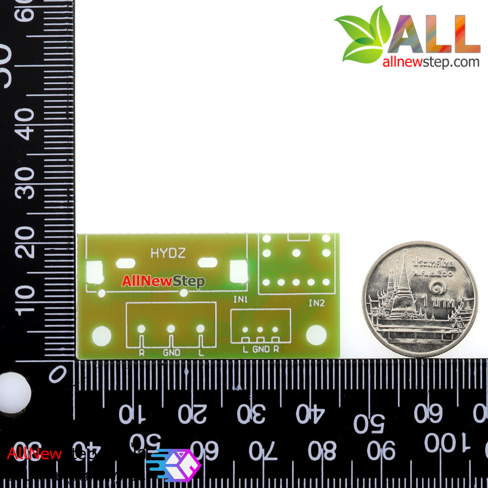 โมดูลแยกสัญญาณเสียงสเตอริโอ 2 ช่อง Audio input and output adapter rca 3.5mm plug terminal