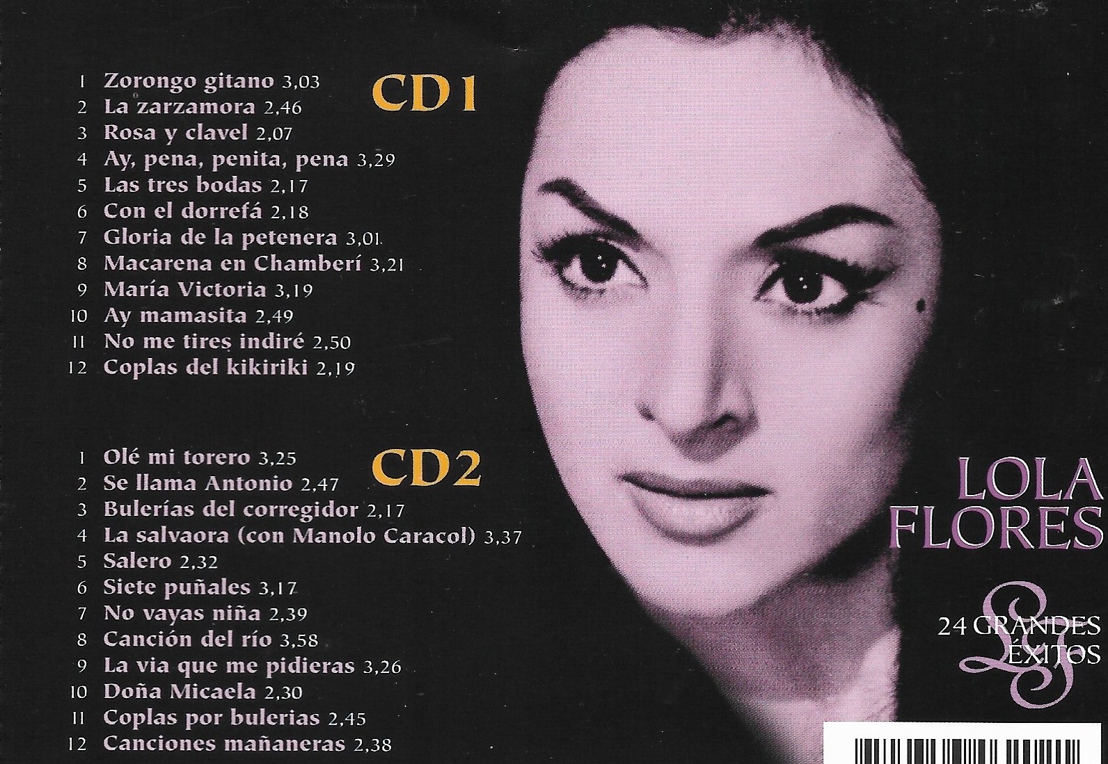 CD,Lola Flores - 24 Grandes Éxitos (2CD)(2001)(EU)