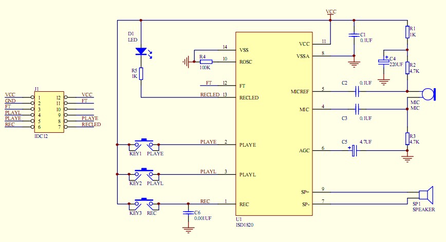 ISD1820 Voice Board Module (On-board Microphone) Sound Recording Module อัดเสียง บันทึกเสียง พร้อมลำโพง