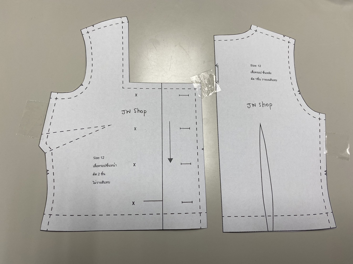 รับพิมพ์แพทเทิร์น กระดาษหน้ากว้าง 60 cm. ยาวไม่จำกัด