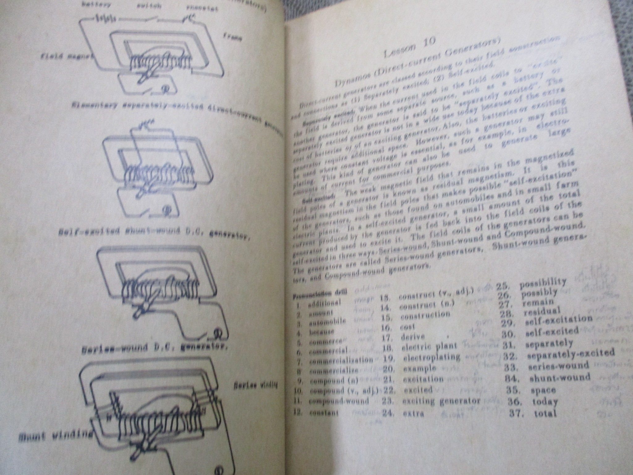 แบบเรียนภาษาอังกฤษ เรื่อง ELECTRICITY ประโยคมัธยมศึกษาตอนปลาย แผนกช่างไฟฟ้า / ขอบปกมีรอยพับจากห่อปกพลาสติก /มีเขียนเกือบทุกหน้า