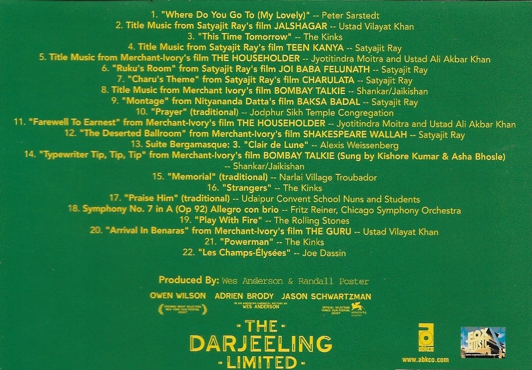 CD,The Darjeeling Limited (Original Soundtrack)(Various Artists)(Soundtrack)(OST.)(2007)(EU)