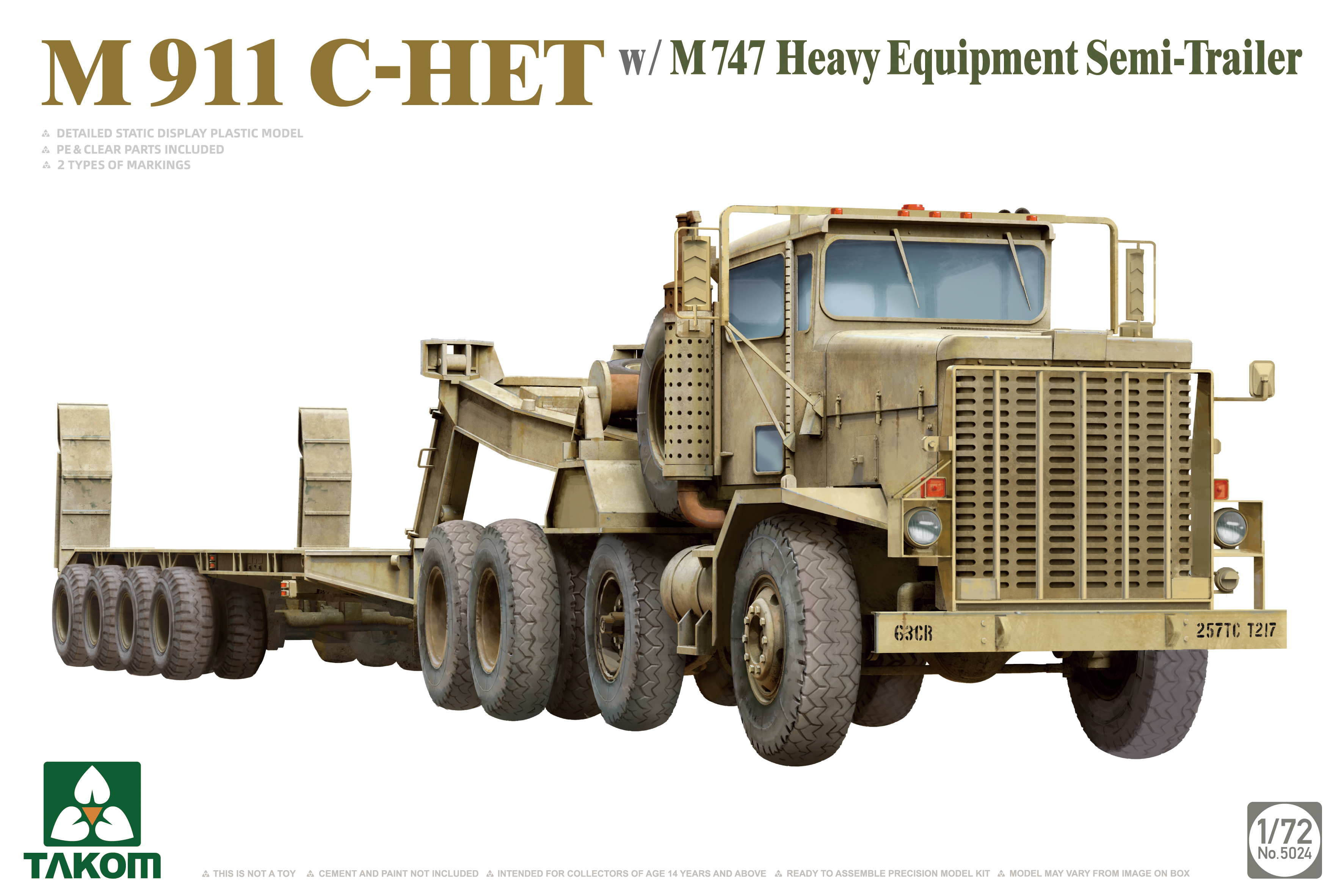 1/72 M911 C-HET w/M747 Heavy Equipment Semi-Trailer