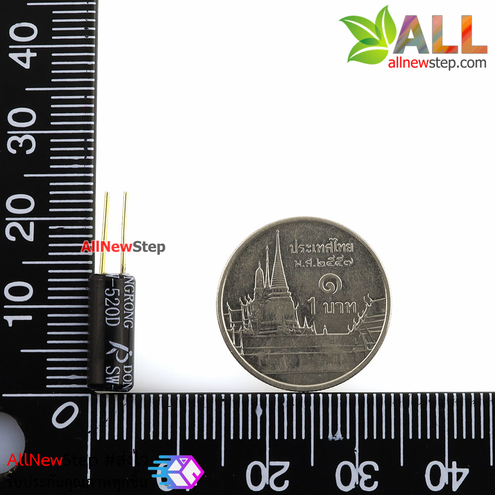 Vibration Switch Ball Switch Angle Switch Tilt Switch 5.2x11.5mm Gold Plated High quality เซนเซอร์ SW-520D ตรวจจับความสั่น/เอียง