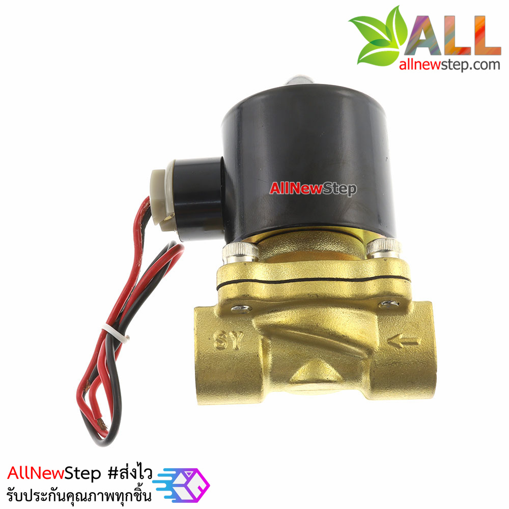Solenoid Valve โซลินอยวาล์ว ทองเหลือง สองทาง รุ่น 2W-160-15 AC ขนาด 4 หุน 12V