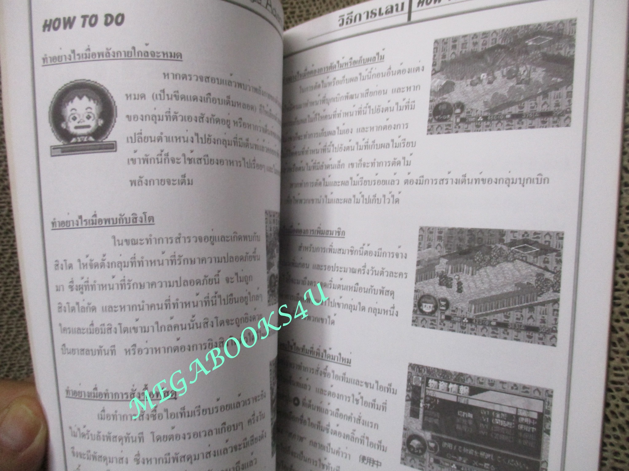 คู่มือเฉลยเกมส์ JUNGLE ADVANTURE / มุมหนังสือด้านบนมีรอยพับนิด