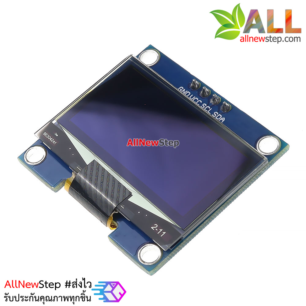 จอแสดงผล OLED 128x64 แบบ I2C ขนาด 1.3 นิ้ว สีน้ำเงิน OLED Display I2C Module Blue 1.3 นิ้ว for Arduino