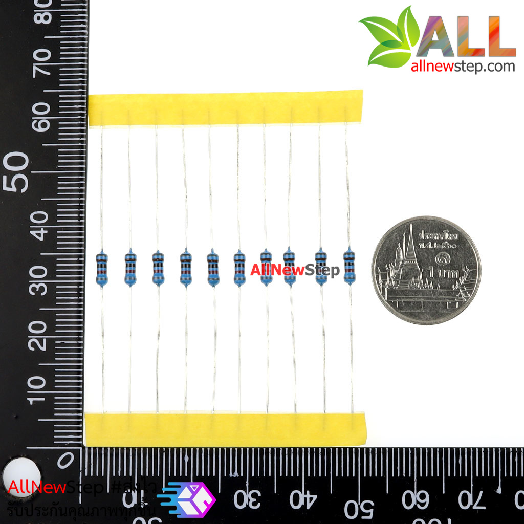 ตัวต้านทาน 8.2 K 1/4W Metal film 8.2k 1% จำนวน 10 ชิ้น