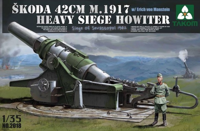 1/35 SKODA 42CM M.1917 HEAVY SIEGE HOWITZER w/ Erich von Manstein Siege Of Sevastopol 1942