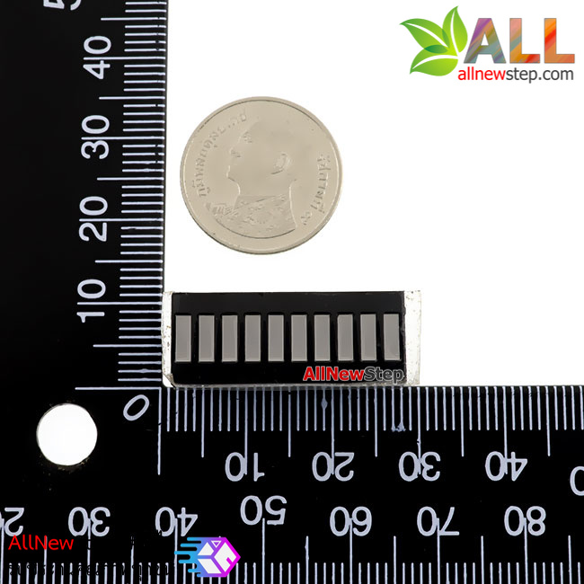 10 Segment LED Bar Graph สีเขียว ไฟเลี้ยง 2V