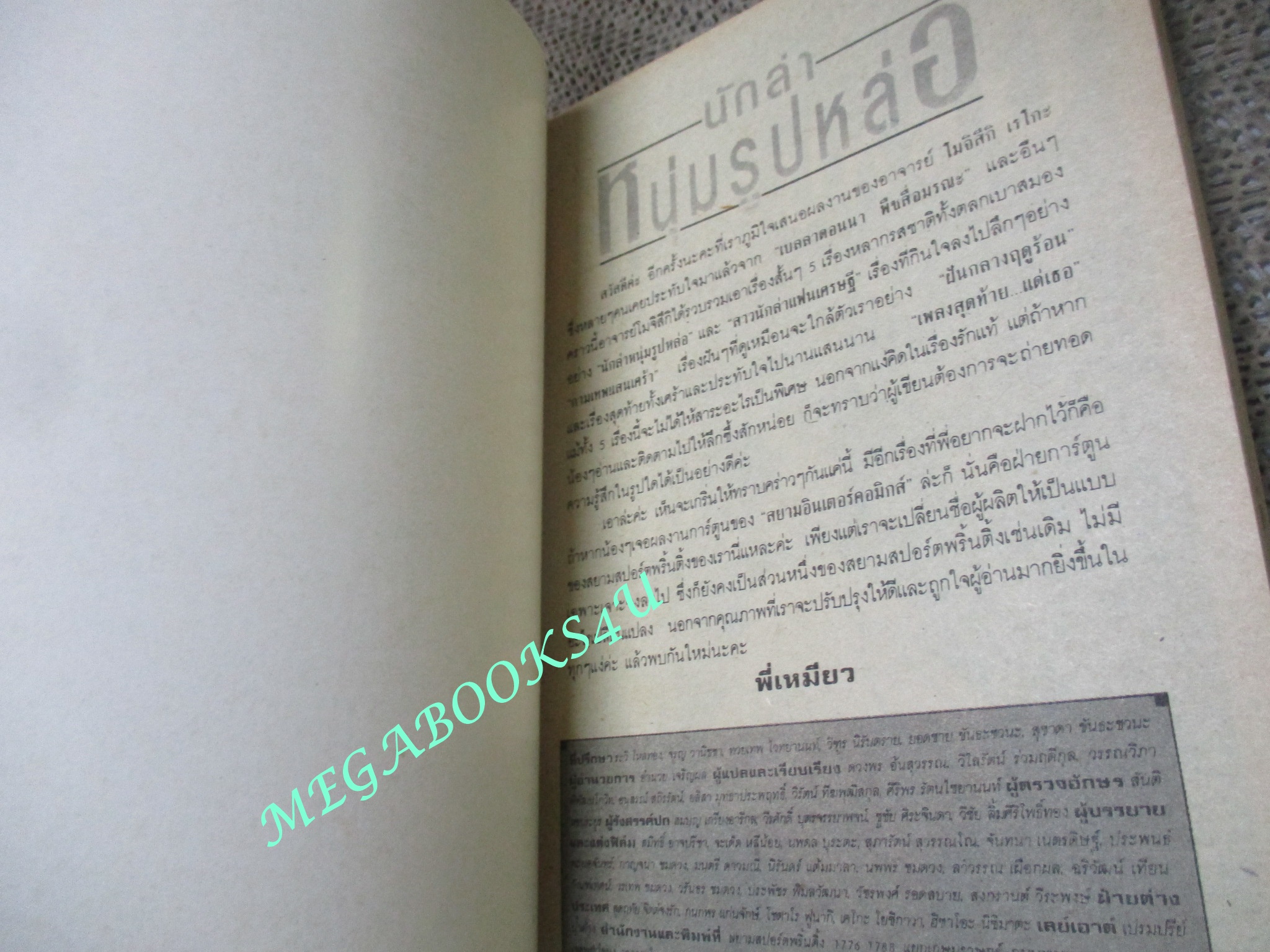 การ์ตูนบ้าน นักล่าหนุ่มรูปหล่อ / MOCHIZUKI REIKO / เล่มเดียวจบ / สยามฯ /