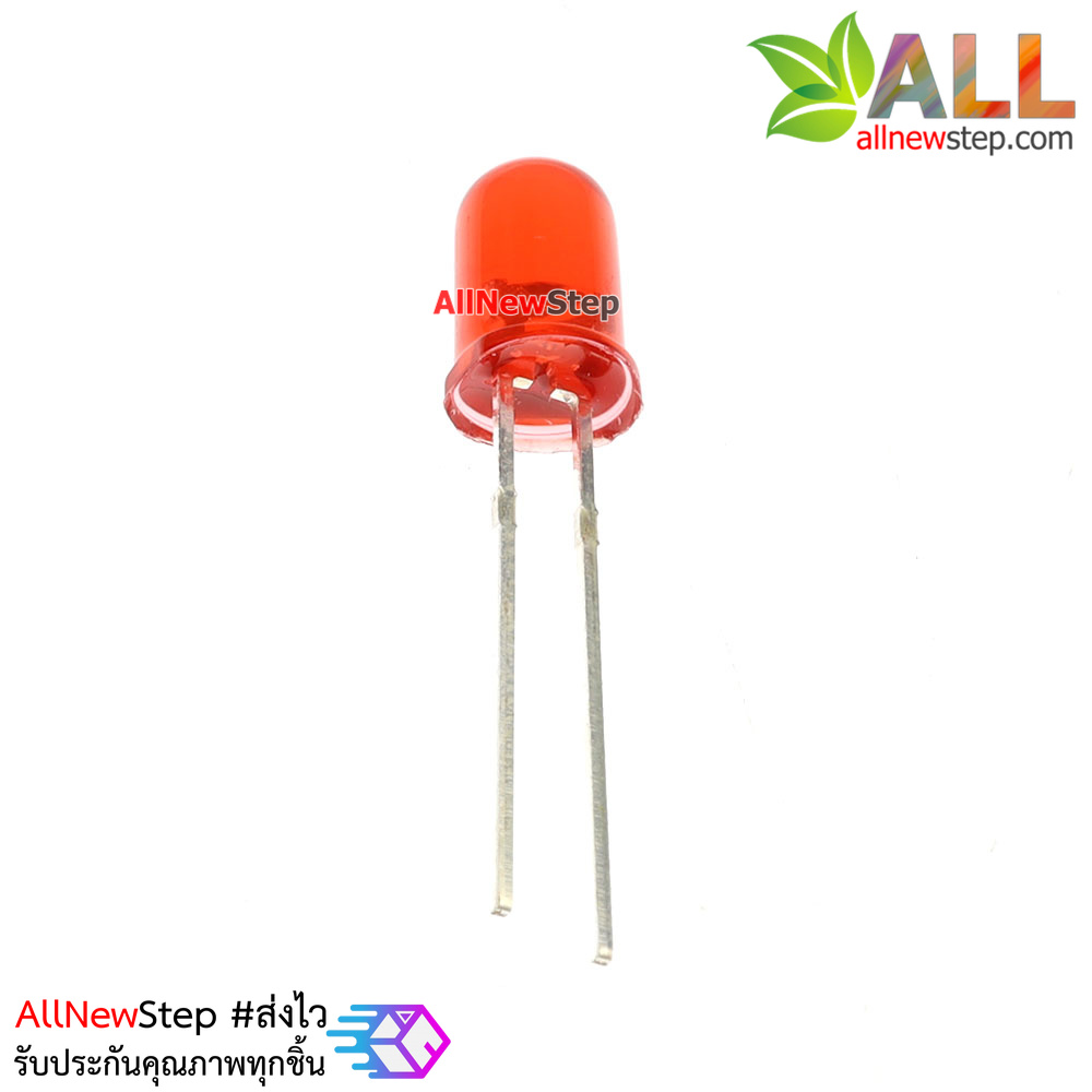 LED ขนาด 5mm สีแดง led 5mm จำนวน 5 ดวง