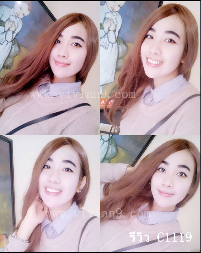 C1119 วิกผมลอนคลายเบาๆ เเสกกลางเห็นหนังศรีษะ