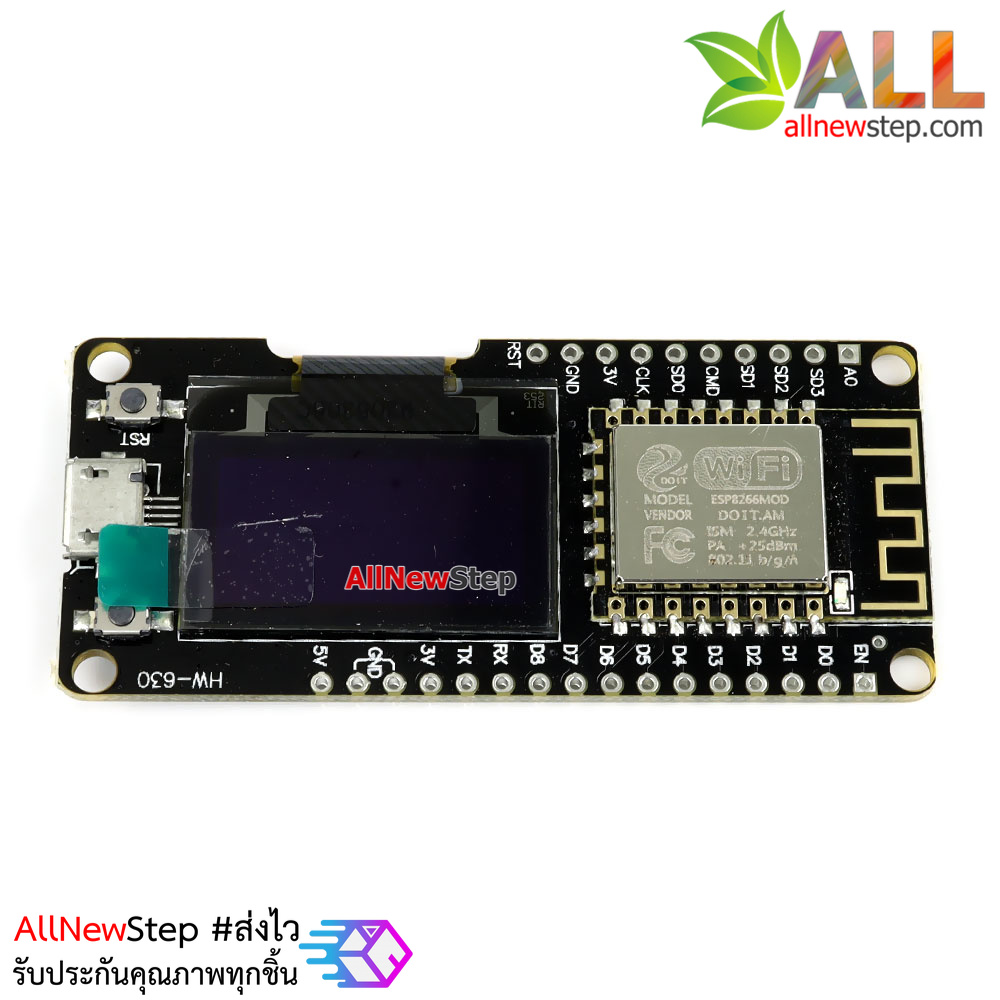 NodeMCU WeMos ESP8266-12E/12F built-in 0.96 นิ้ว OLED บอร์ด NodeMCU ...