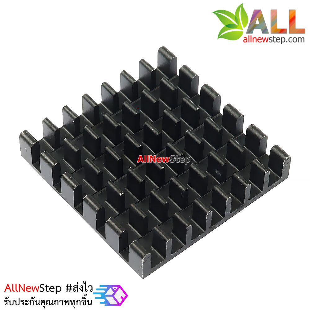 แผ่นระบายความร้อน สีดำ 25x25mm