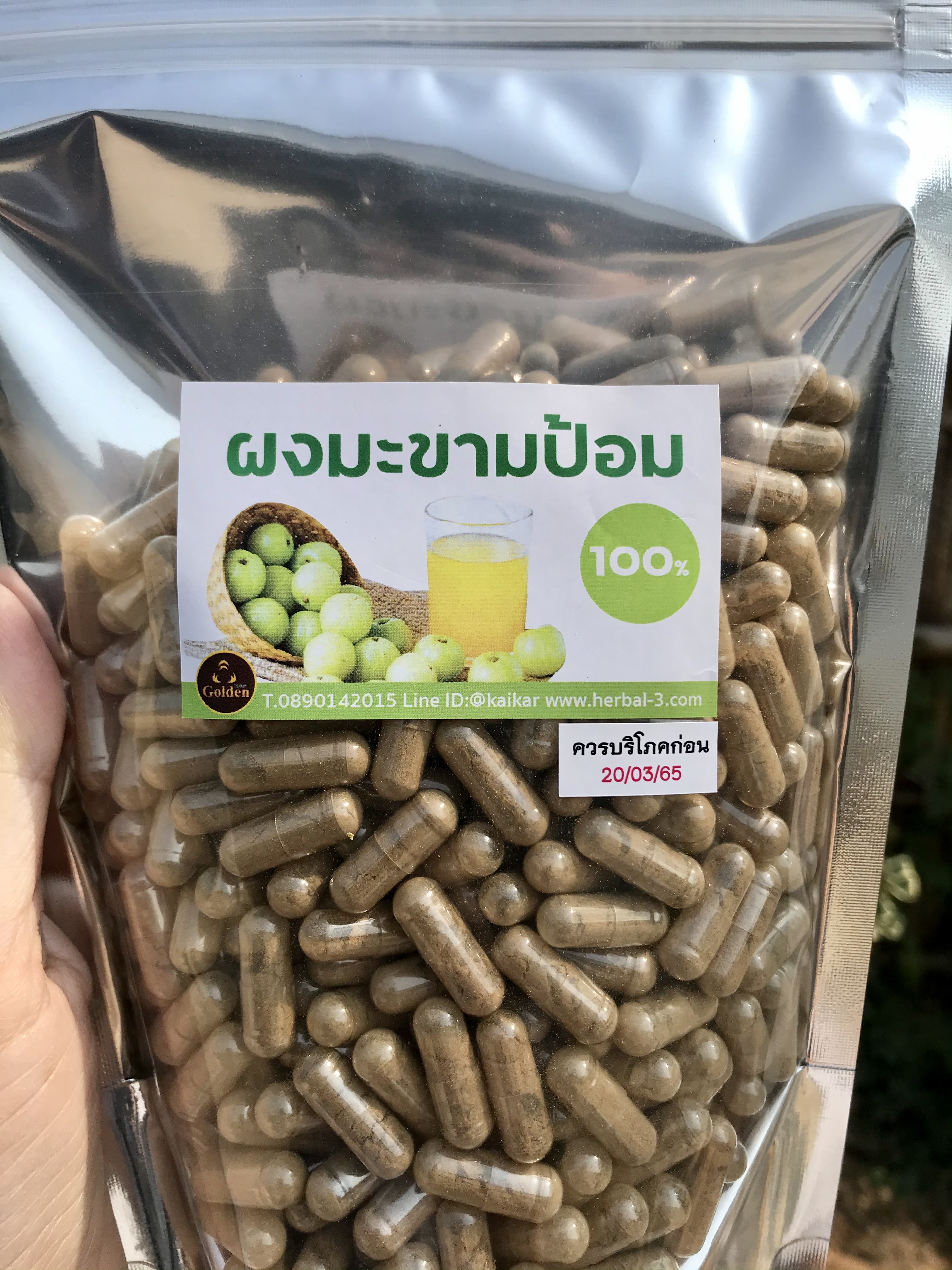 มะขามป้อม100% (500 แค๊ปซูน)
