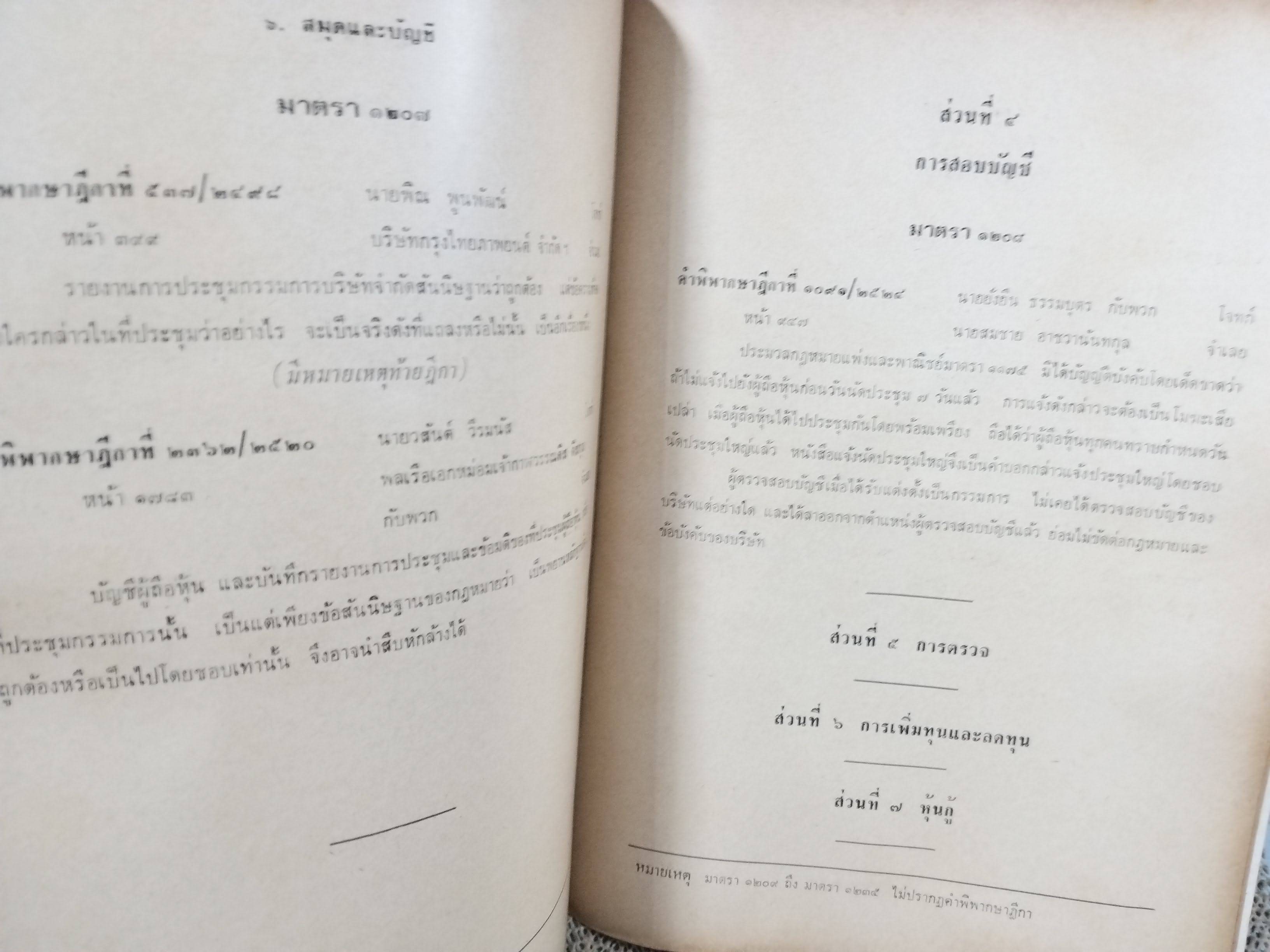 หนังสือ ย่อข้อกฎหมายจากคำพิพากษาฎีกา ประมวลกฎหมายแพ่งและพาณิชย์ บรรพ3ตอน3 ประนีประนอมยอมความ การพนันและขันต่อ บัญชีเดินสะพัด เริ่มแต่ พ.ศ. 2485