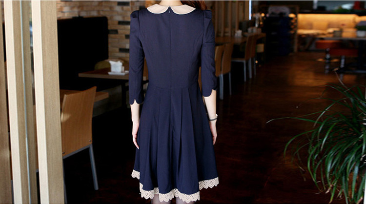 **หมดค่ะ**เดรสสีน้ำเงินคอบัว สวยเหมือนแบบ 100% การันตีค่ะ