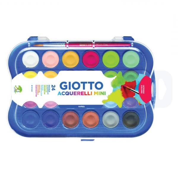 สีน้ำก้อน MINI 24 สี GIOTTO Acquerelli Water Colors Cake