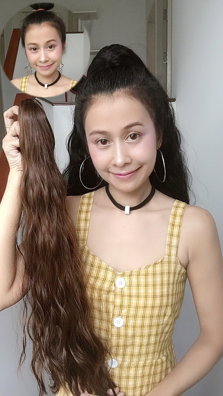 YK312 หางม้าหนีบ หางม้ากิ๊บหนีบ เส้นผมคุณภาพดี ไม่เงา ดูธรรมชาติ