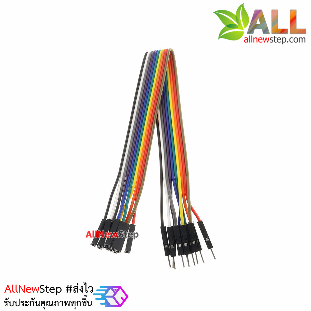 สายไฟ จัมเปอร์ ผู้-เมีย Jumper Wire สายแพ ผู้-เมีย ยาว 20cm จำนวน 10 เส้น