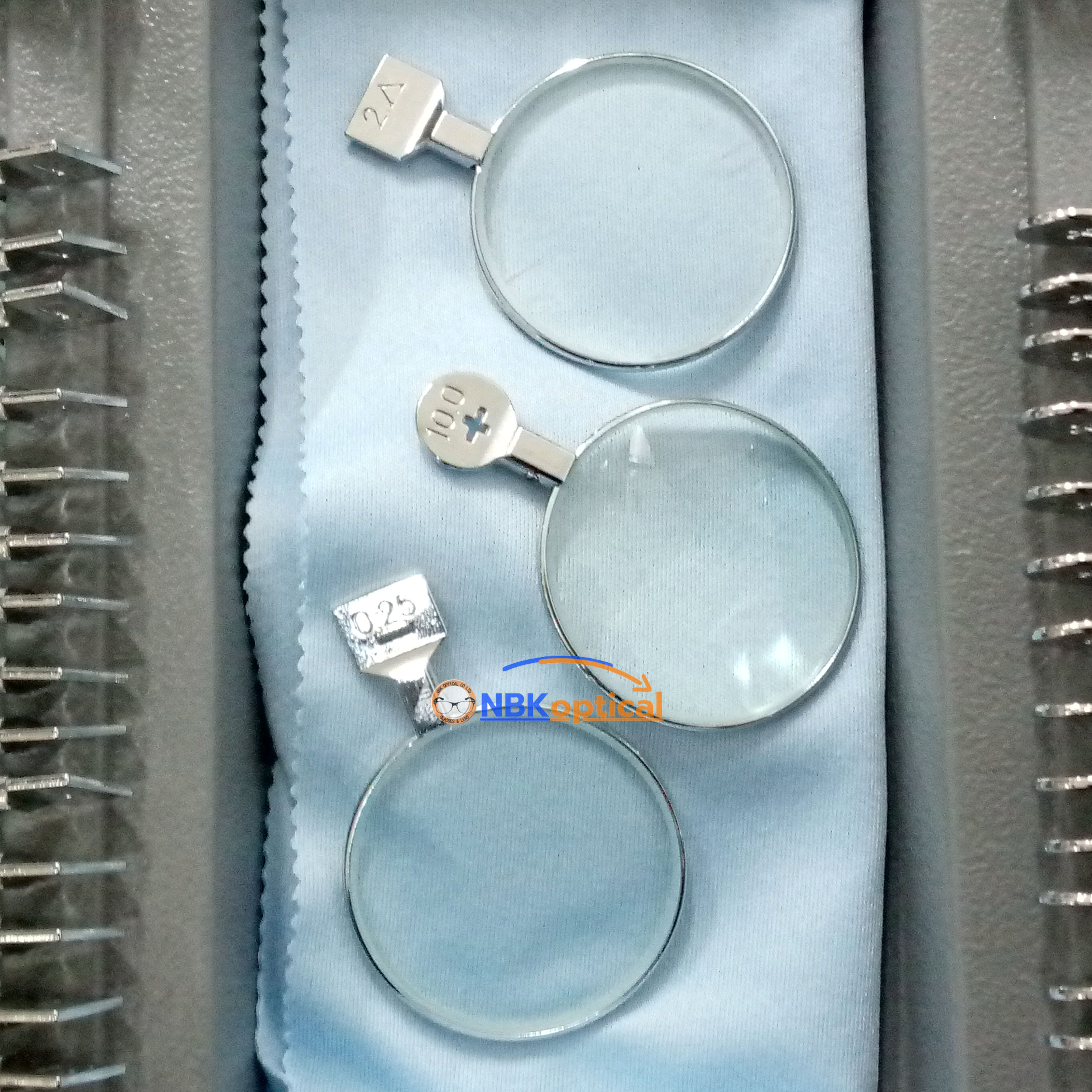 Trial lens set เลนส์เซ็ท ขอบโลหะ เลนส์กระจก (MT S) +-1000 (กล่องอะลูมิเนียม)