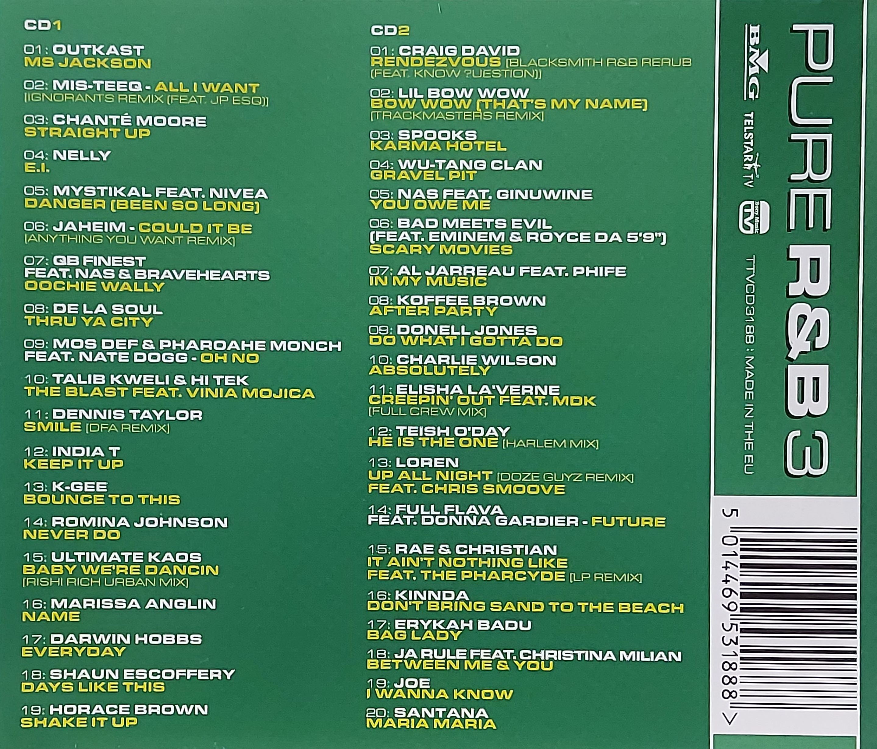 Used CD,Pure R&B 3 (A)(2CD)(Various Artists)(2001)(EU)