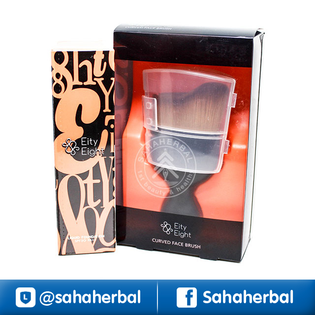 EITY EIGHT LIQUID FOUNDATION เซ็ตรองพื้น+แปรง ราคาถูก ฟรีของแถมทุกรายการ