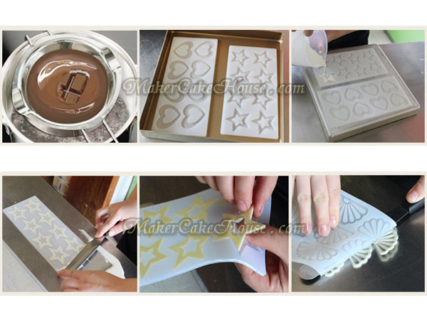 พิมพ์ช็อคโกแลต / กัมเพส รูปใบไม้