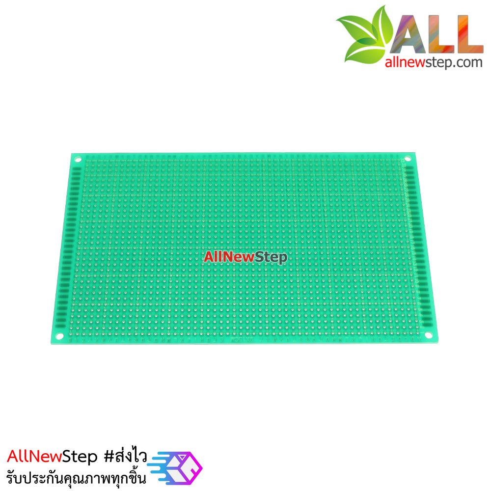 แผ่นปริ๊น PCB อเนกประสงค์แบบ 1 หน้าอย่างดี สีเขียว PCB ขนาด 9x15 เซนติเมตร