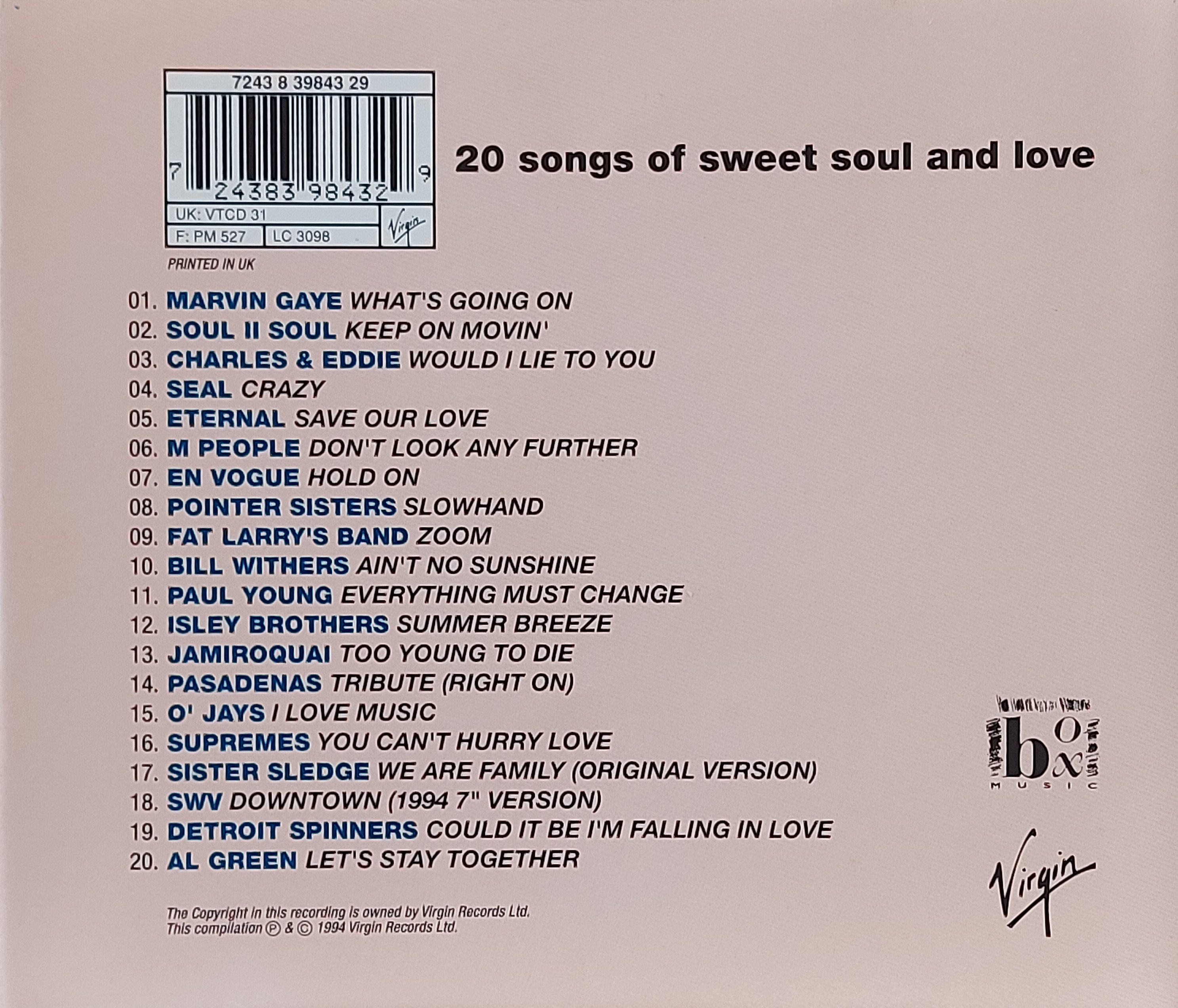 Used CD,Sweet Soul Harmonies 2 (A)(Various Artists)(1994)(UK)