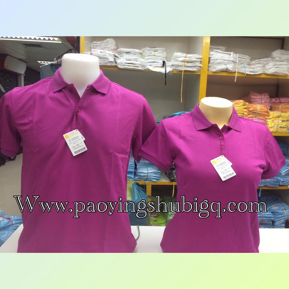 โปโล ผ้า DRY TECH ผ้าดีมากๆๆ การันตี สีม่วง