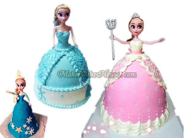 ตุ๊กตา Frozen แต่งหน้าเค้ก