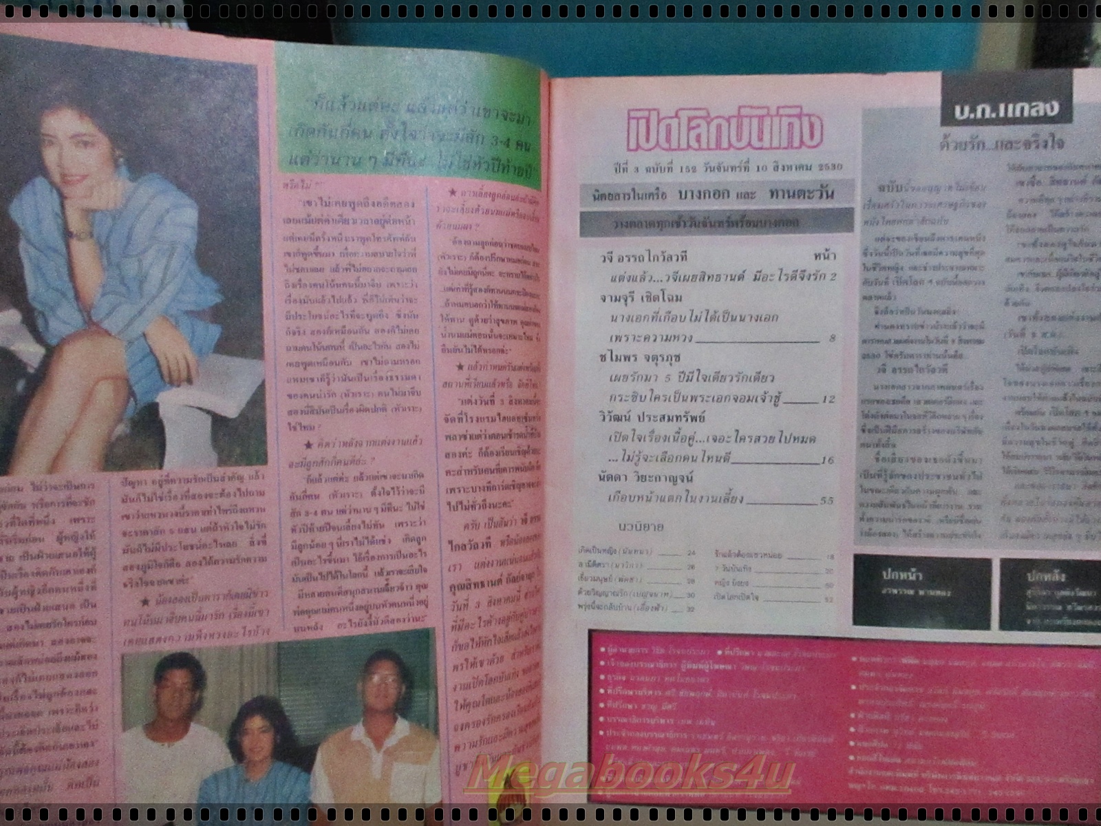 นิตยสารเปิดโลกบันเทิง ฉบับที่152 ปี2530 ปก อรพรรณ พานทอง