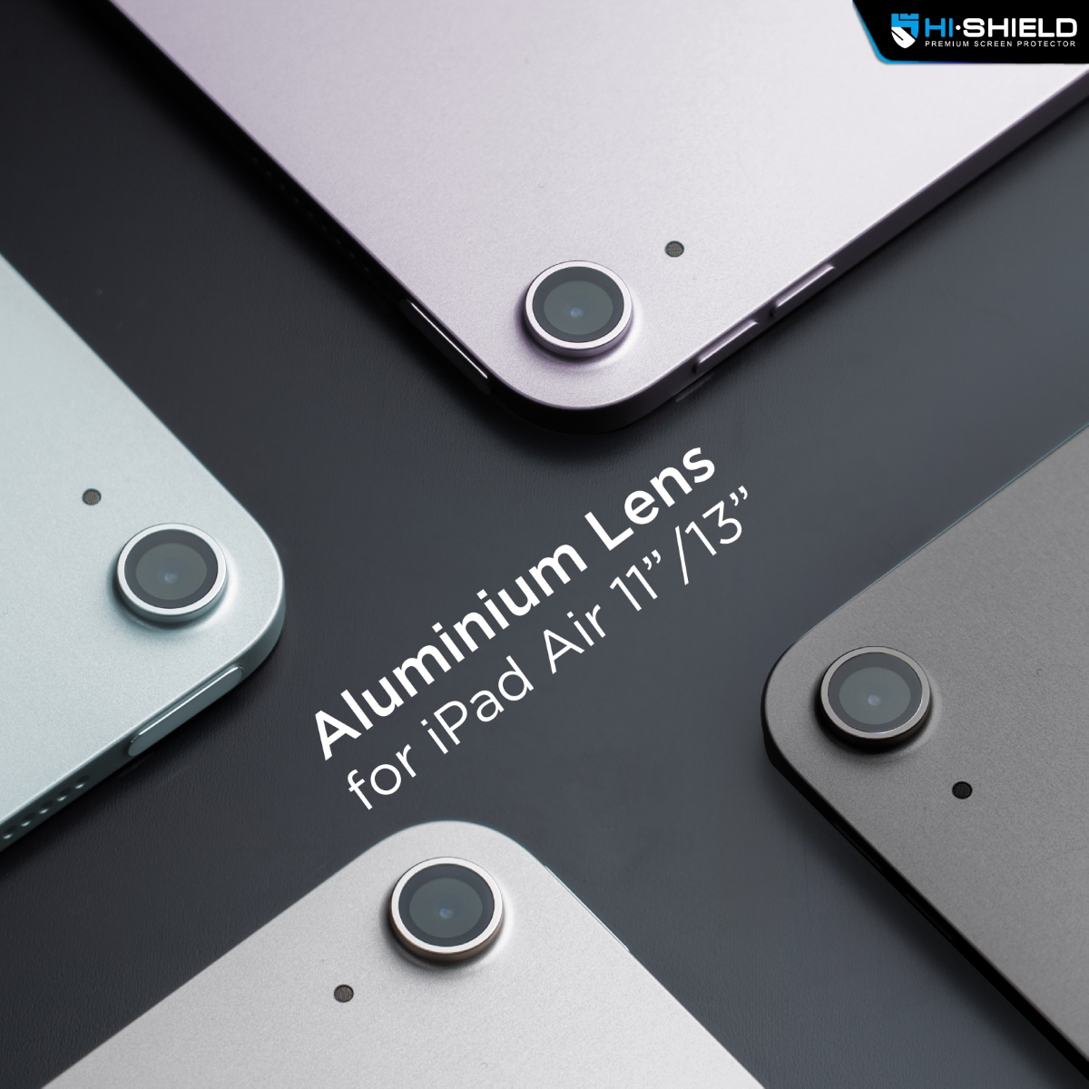 Hishield Aluminium Lens Camera แหวนกันรอยเลนส์กล้อง ใช้สำหรับ iPad Air 6 M2 Pro M4 11 13 นิ้ว 2024 Air5 Air4 Mini6 ใบกำกับภาษี