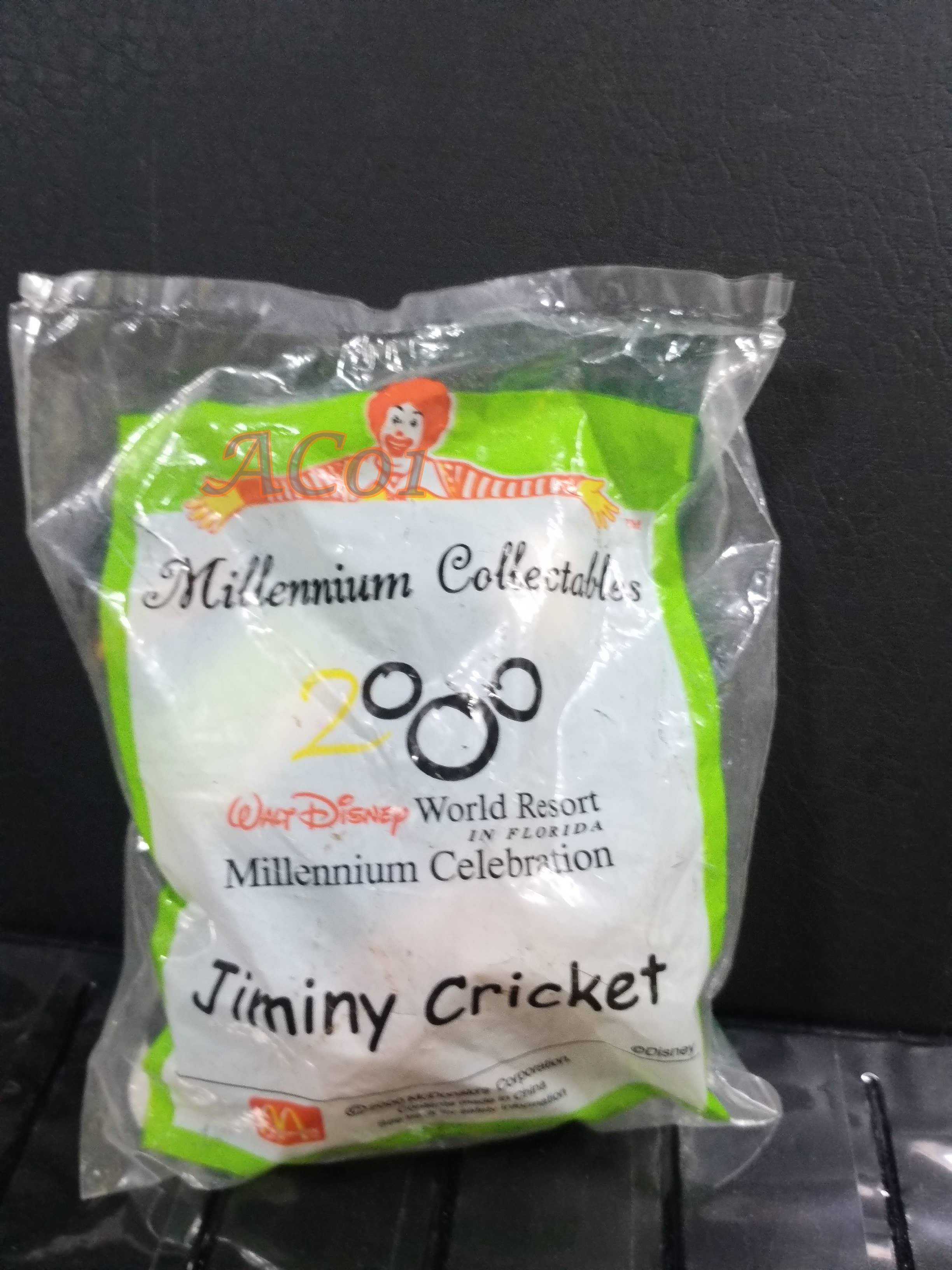 ของเล่นMcDonald's ของเล่นHappy Meal / Walt Disney World. Millennium Collectables - JIMIMY CRICKET / ในถุงเดิม ไม่แกะ ถุงเก่าหน่อย เก่าเก็บ