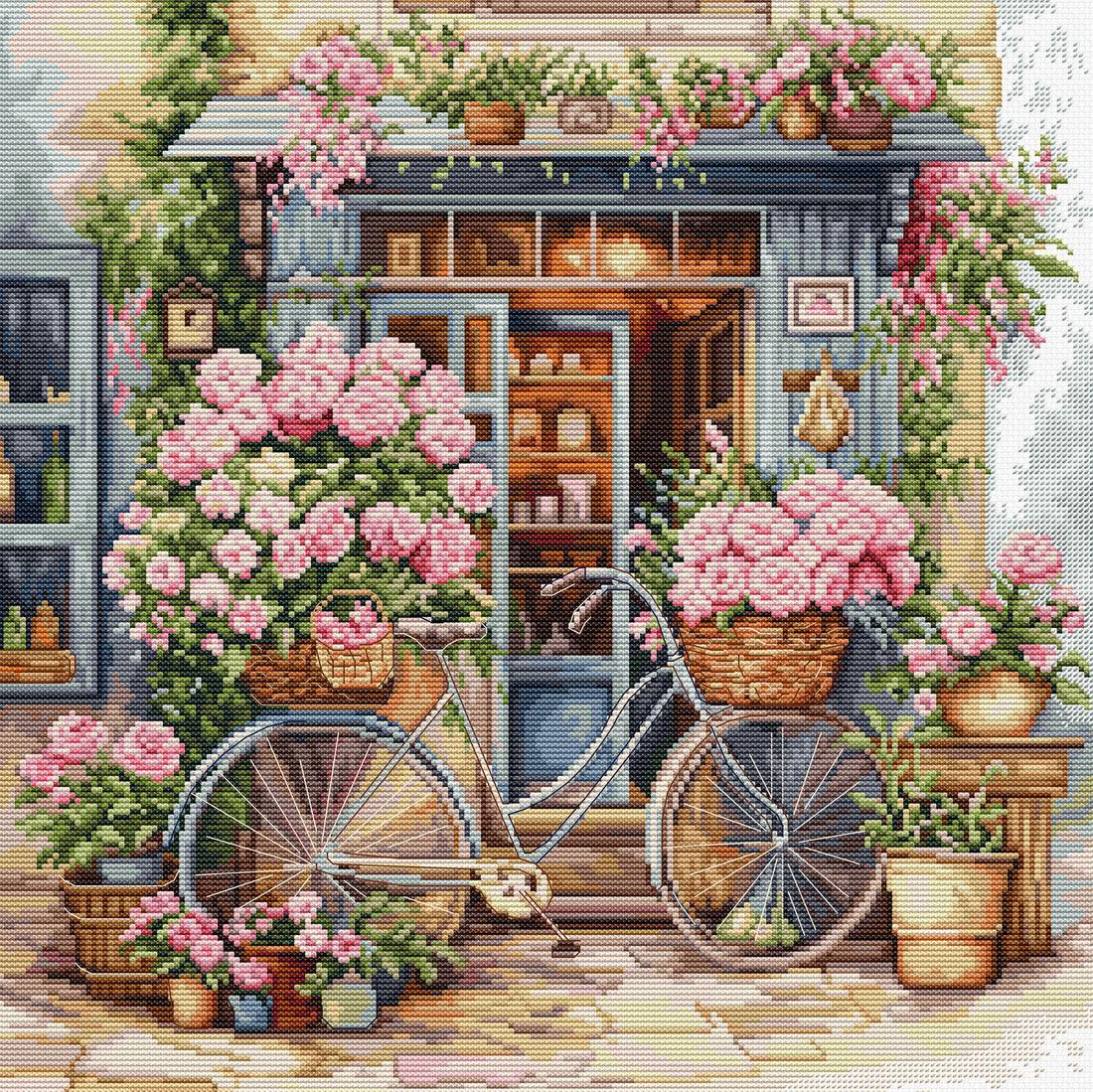 Luca-S ชุดปักครอสติช Flowers Shop