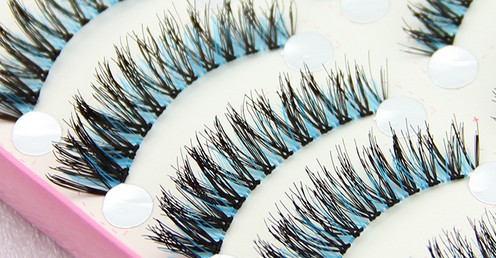 HS-40 ขนตาปลอม(ราคาส่ง) สีน้ำเงิน+ดำ ขั้นต่ำ 15 เเพ็ค คละเเบบได้