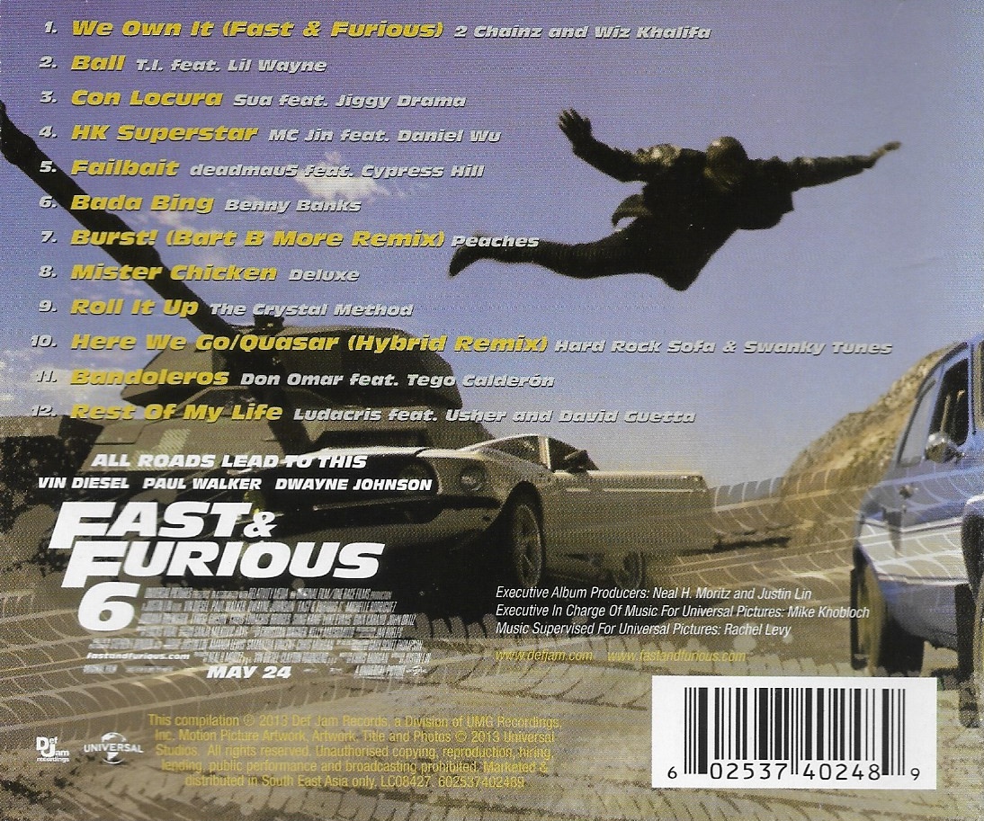 CD,Fast and Furious 6 (Original Motion Picture Soundtrack)(Soundtrack)(OST.)(2013)(Asia)