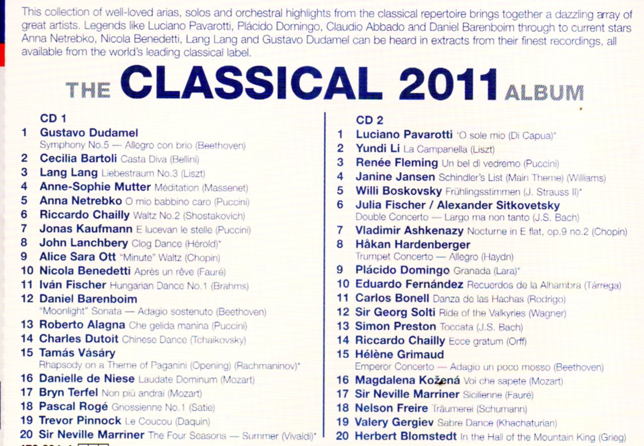 CD,The Classical Album 2011 (2CD)(Classics)(Various Artists)(Thai)